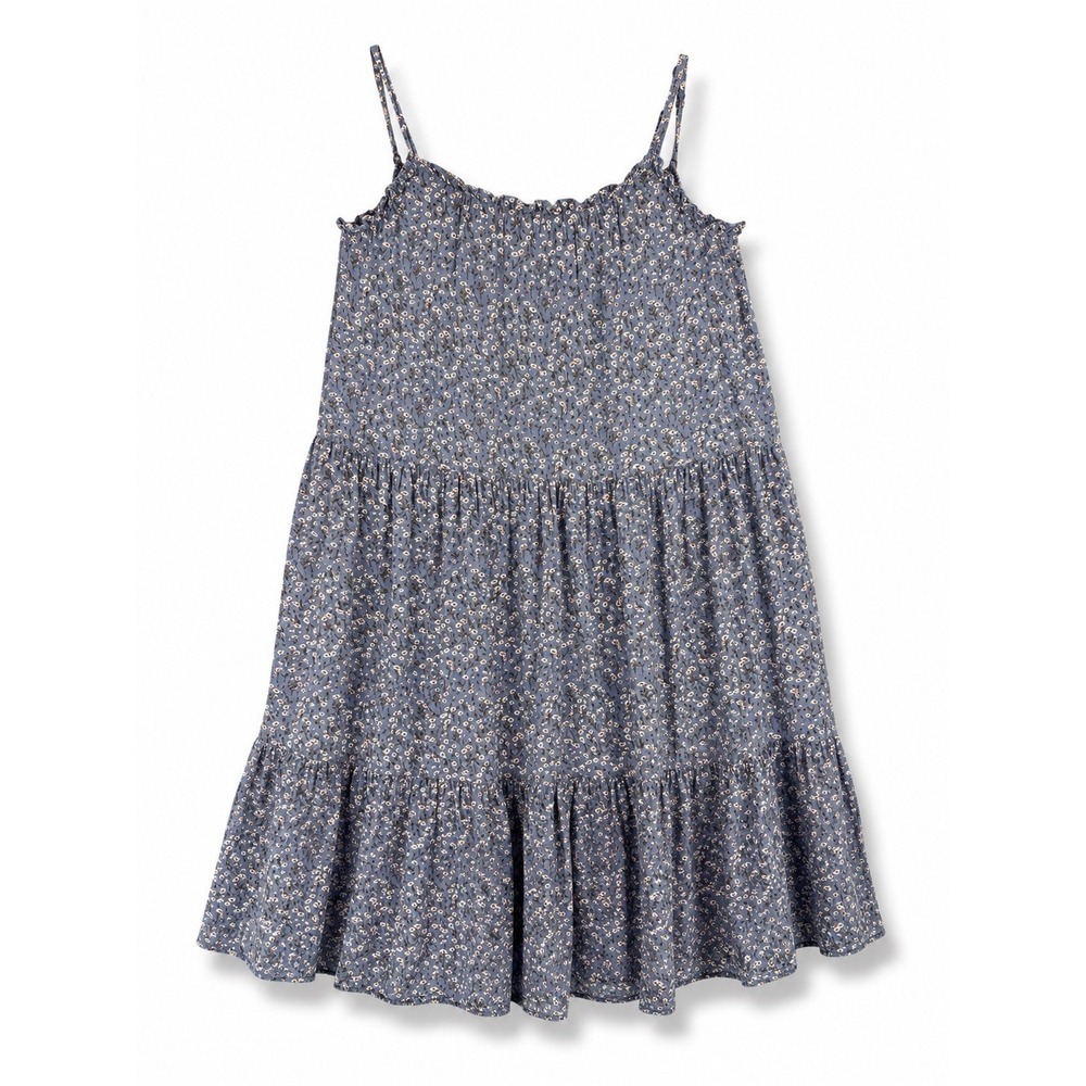 Natural Life Floral Tiered Sundress XS/S Blue Boho Hippie Festival Cottagecore